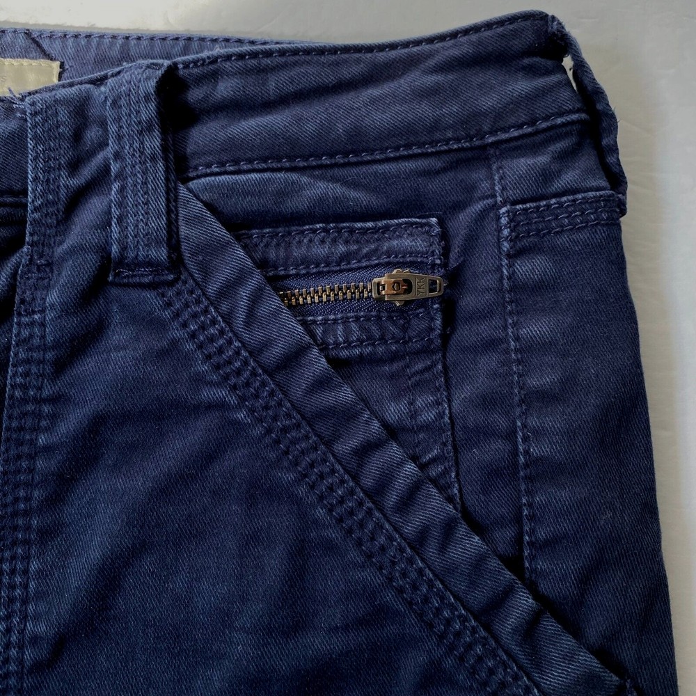 Joie Womens Park Skinny Pants 29 Navy Blue Utility Cargo Lyocell Blend Calf Zips - Picture 11 of 16